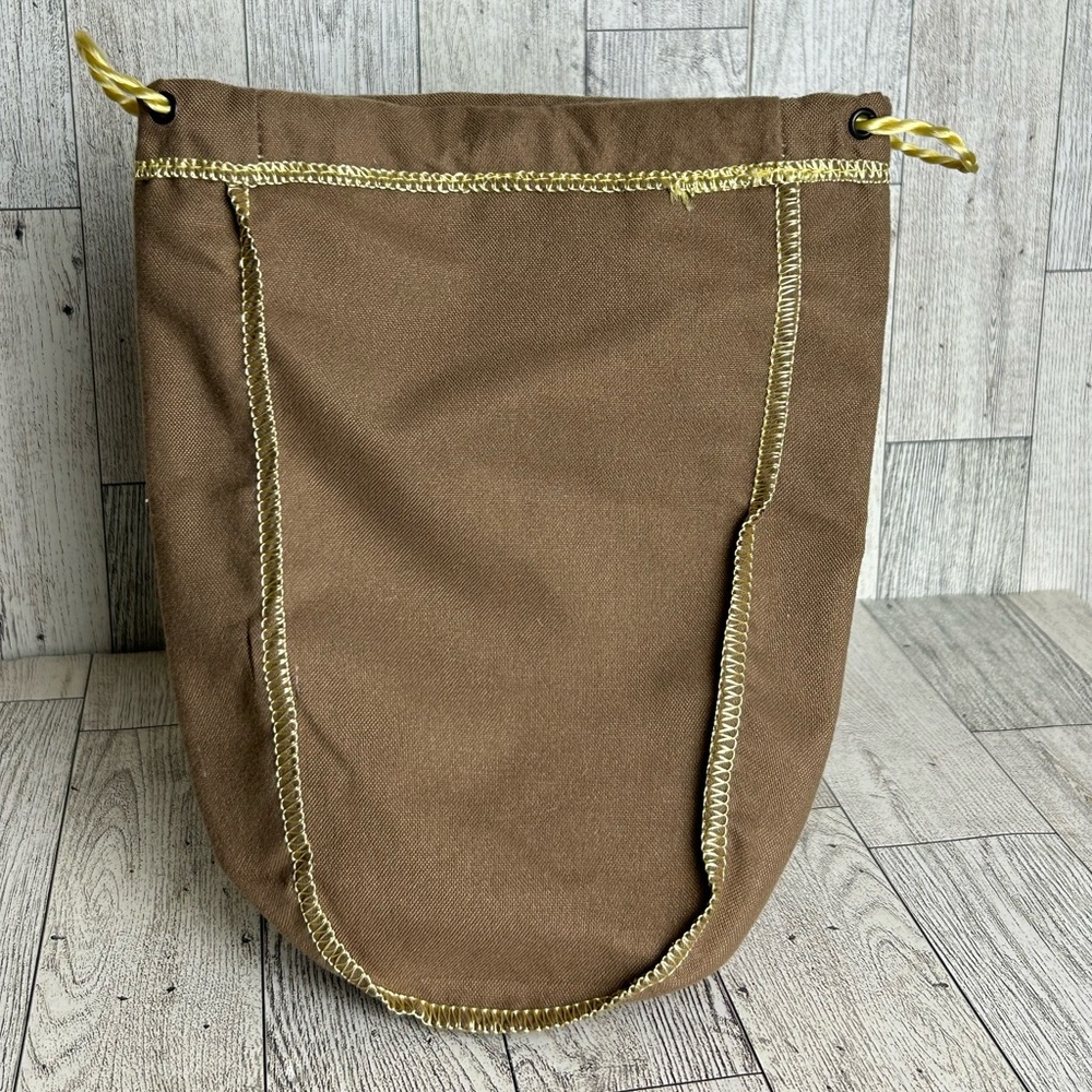 Crown Royal Brown Bag w/ Gold Drawstring for 750ml Bottle New 9” x 7.5” - Picture 2 of 3